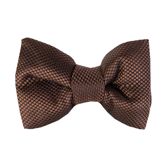 Elegant Brown Silk Bow Tie