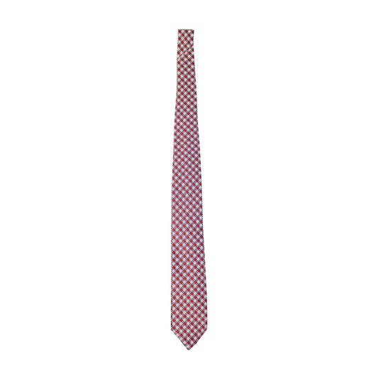 Elegant Bordeaux Geometric Silk Tie