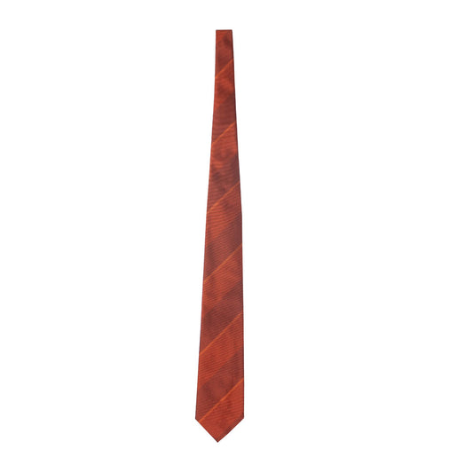 Elegant Diagonal Print Silk Tie in Red Bordeaux